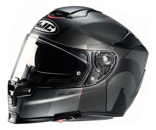 Capacete Hjc Rpha 70 Wody Moto Pista Motociclista Esportivo Cor Preto e Vermelho Tamanho 58