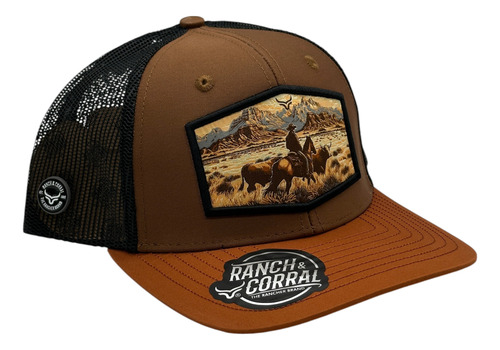 Gorra Ranch And Corral - Ganadera 44 01 100% Original Marrón Claro Único