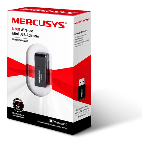 Adaptador Mini Mercusys Usb Wifi Wlan 300mbps