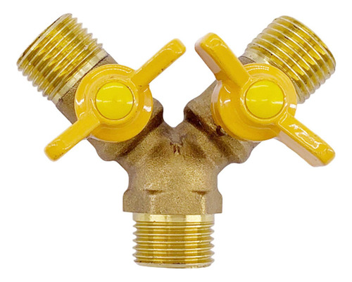 Conector De Manguera De Tubo De Gas De Latón De 2 Vías Y