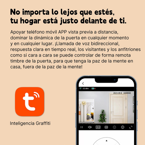 Timbre Inalámbrico Hd Cámara Impermeable Visión Nocturna