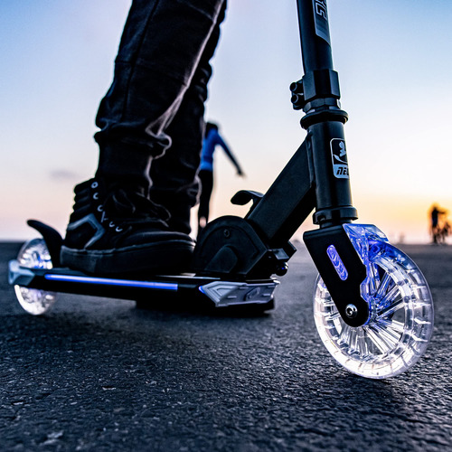 Neon Flash Kids Scooter With Led Lights Light Up Deck &