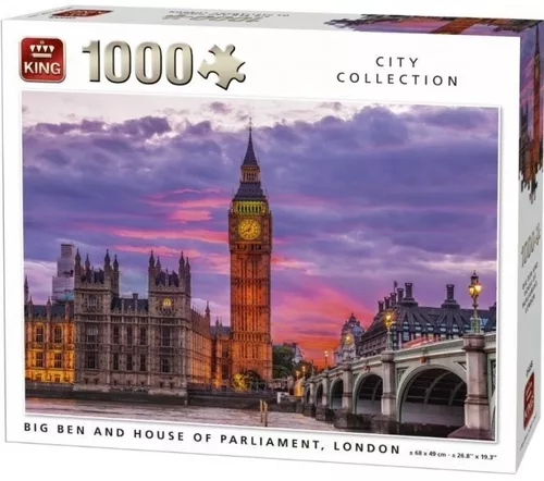 Jogo De Quebra Cabeça 1000 Peças Londres Big Ben