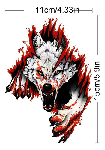Etiqueta Engomada Enojada Del Lobo Calcomanías De Lobo Para