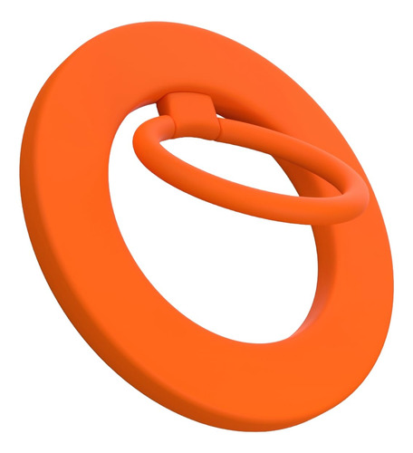 Agarre Soporte Anillo Naranja Neon Magnetico Para Telefono