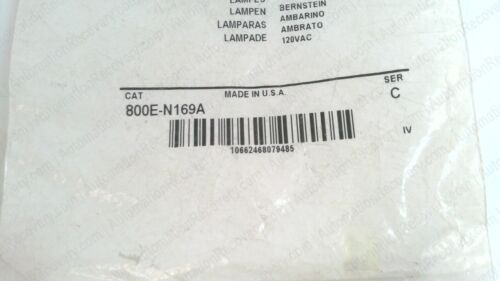 Allen Bradley 800e-n169a Series C Lamp Amber 120vac, See Ccf
