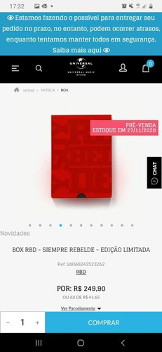 Box Rbd Universal Pré Venda Já Comprado E Garantido.