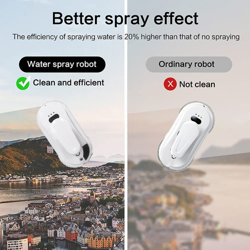 Robot Limpiador De Ventanas Eléctrico Con Pulverizador