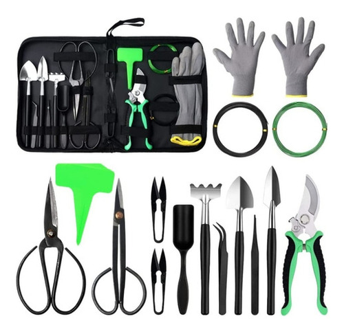 Kit Herramientas Premiun Bonsai-cactus X15 Piezas+estuche