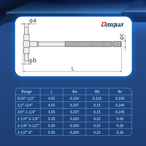 Dasqua 5911-0002 - Juego De Medidores Telescópicos De 0.315-