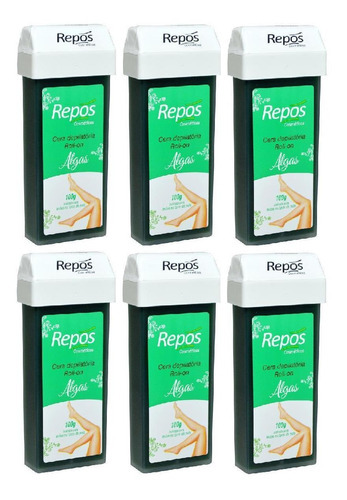 Repos Kit 6uni Cera Depilatória Roll-on Algas 100g