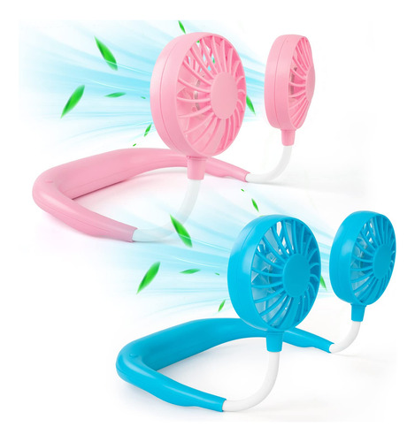 Ventilador Portátil Recargable Manos Libres 360 Usb 3 Veloci