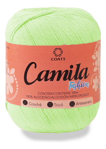 Linha Camila Fashion Coats 500m 150g Tex 300 - 100% Algodão Cor 00253 - Verde Claro