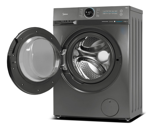 Lavarropas Midea Inverter Smart 8kg Mf200w80wb/t-a1- Titanio Color Gris oscuro