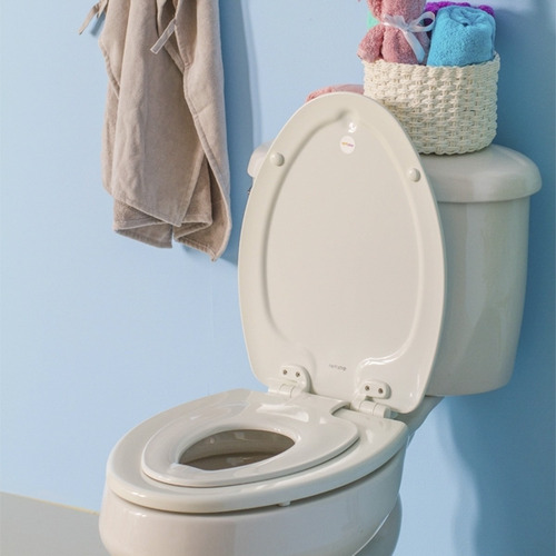 Asiento Para Baño Premium Madera Alargado Blanco Nextstep #