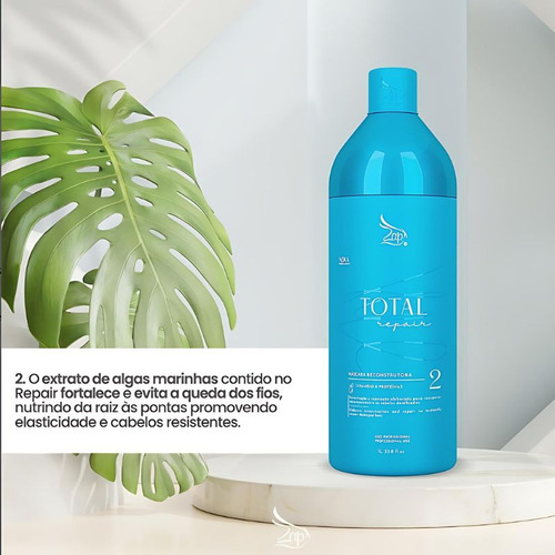 Shampoo Condicionador Total Repair Zap 1l Atacado 4 Kits
