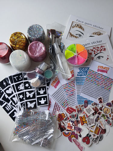 Combo Stand Completo Glitter Bar Brillos Strass Tatus