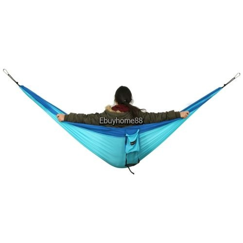 Hamaca Doble Con 2 250x100cm Cuerda De Poliéster Para Campin