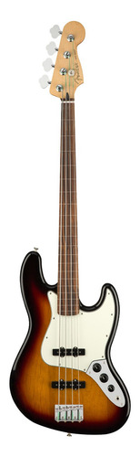 Baixo elétrico Fender Player Jazz Bass Sunburst Fretless Body Finish, envernizado, número de cordas, 4, orientação à direita