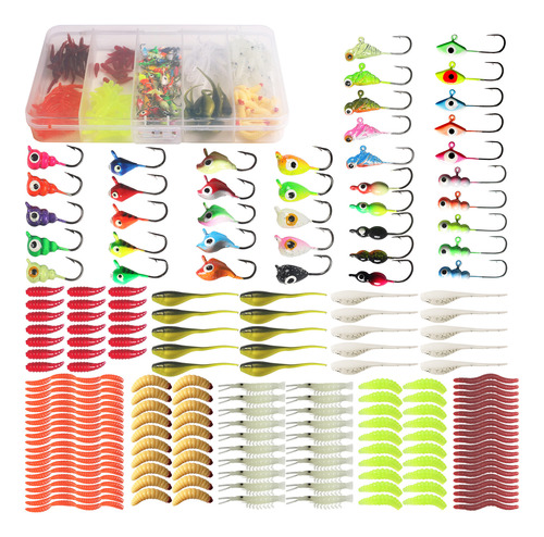 Kit De Hielo Para Pesca Hook Lures, 180 Unidades, Panfish