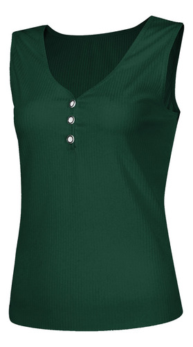 Camiseta Interior Con Cuello En V Para Mujer