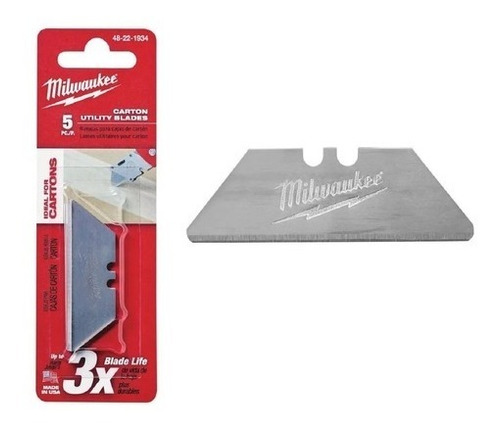 Juego De 5 Cuchillas Trapezoidal Milwaukee 48-22-1934