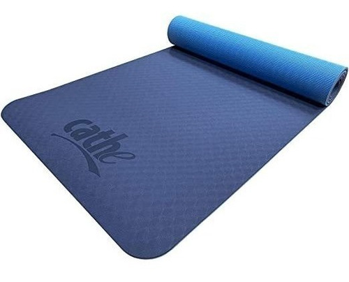 Cathe Azul Eco-friendly Extra Grueso Yoga Tpe Colchoneta De