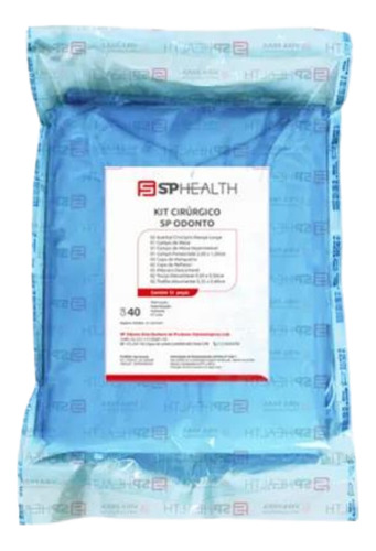 Cirurgico Kit Odonto Esteril Implante 40gr Azul Sphealth