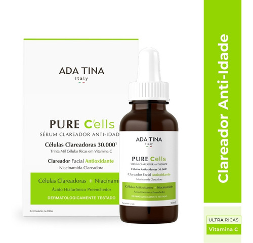 Pure Cells 30.000 Células Concentradas De Vitamina C Tipo de pele MANCHAS E RUGAS Ada Tina