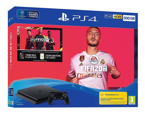 Sony PlayStation 4 Slim 500GB FIFA 20 Bundle jet black