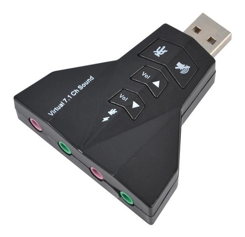  Adaptador Som Usb Externa 3d Audio P2 Pc Notebook 