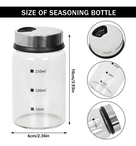 Set De 2 Saleros Y Pimenteros De 150 Ml, Juego De Saleros Y
