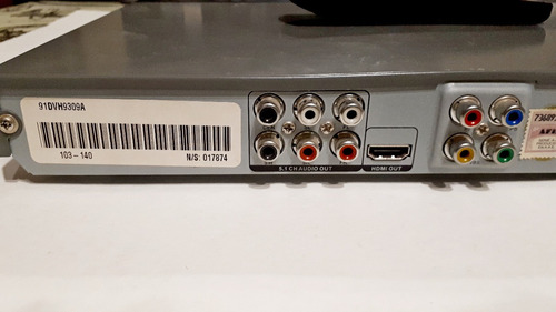 Reproductor Dvd Sanyo Modelo 9309a