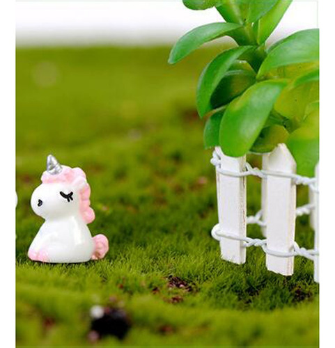 100 Peças Miniatura De Mini-resina De Unicórnio Estátuas