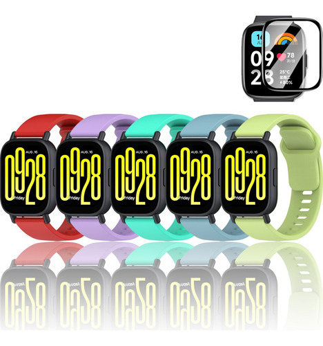 5 Correas & Mica For Xiaomi Redmi Watch 5 Active
