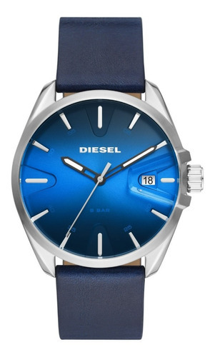 Reloj Hombre Diesel Ms9 De Piel Ss Color de la correa Azul