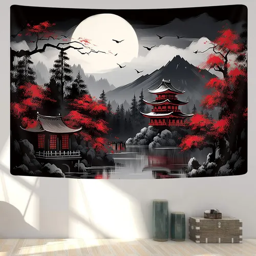 Tapiz De Naturaleza De Bosque De Montaña Para Dormitorio, .