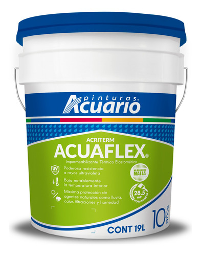 El Mejor Impermeabilizante Acuaflex Acriterm 10a 19l Profeco