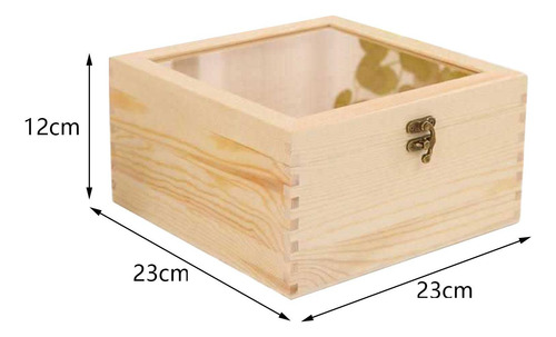 Caja De Flores Preservadas, Caja De Regalo Vacía 23x23x12cm