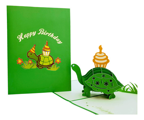 Igifts And Cards Tarjeta De Felicitacion 3d De Tortuga Unica