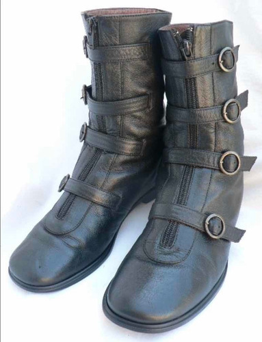 Bota Borcego Borceguí Muchas Hebillas 37 Febo