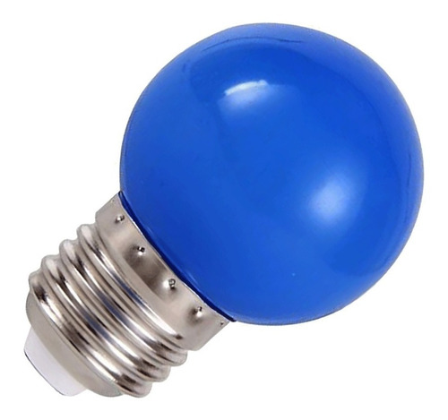 Kit 10 Lâmpadas Led Bolinha Azul 1w 127v - Ctb