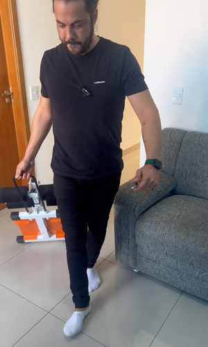 Extensora Portátil Fisio Leg Com Cargas Elásticas Branco
