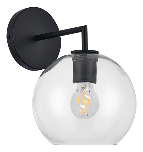 Lámpara De Pared Cordelia Ii Negra Base E27 8.5 W Tecnolite Color Negro