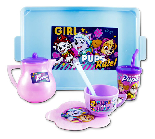 Juego De Té Paw Patrol, Juguete De Cocina Color Lila