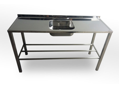 Imagem 3 de 5 de Pia Industrial Aço Inox 1,00x53mt Reforçada