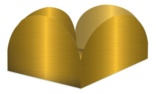 40 Unidades - Porta Forminha De Doce Metalizada Dourada