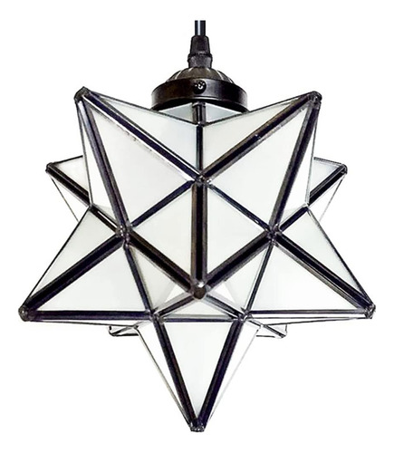 Lámpara Colgante De Cristal Esmerilado, Estrella Morava 20 C