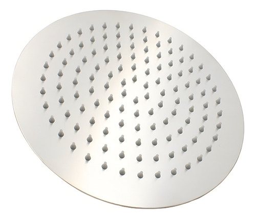 Regadera Redonda 20cm Satinada Sin Brazo Baja Y Alta Acero Acabado Satinado Color Satinado