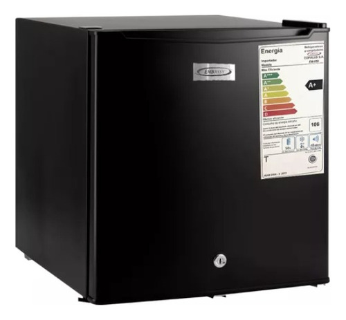Heladera Mini Bar Bajo Mesada Congelador 50l Gris Negro